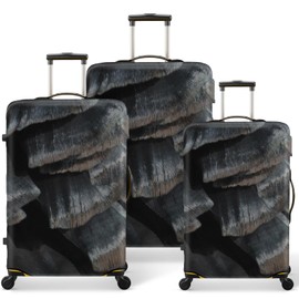 Feybaul 20/24/28 Inch PVC Luggage Protector Covers for TSA Approved 3 PCS Clear Suitcase Cover Protector Transparent Luggage Protective Cover Set (Painting, 20/24/28(3 sizes))