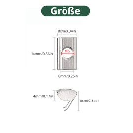 JiGiU T-Slot Nut with Spring, Pack of 20 Slot Nuts Set for 2020, Aluminium Profile Groove 6 Swivelling Slot Nuts with Bridge for EU Standard Aluminium Extrusion Profile (M5 Internal Thread)