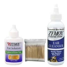 HDP Zymox Retail Solution and Ear Cleaner Hydrocortisone Free Bundle Size:Cortisone Free Solution and Enzymatic Cleanser