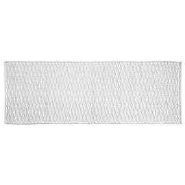 mDesign Soft 100% Cotton Luxury Hotel-Style Rectangular Spa Mat Rug, Plush Water Absorbent, Diamond Design - for Bathroom Vanity, Bathtub/Shower, Machine Washable - Long Runner, 60" x 21" - White