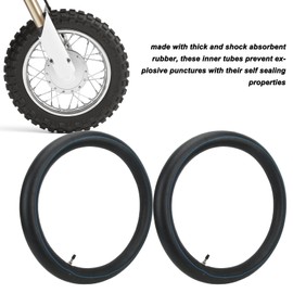 2.50-18 2.75-18 3.00-18 Motorcycle Inner Tubes, 2 Pcs Premium Rubber Motorcycle Tire Tubes with TR4 Straight Valve Stem Explosion Proof 18 Inch Motorcycle Tube for Off Road Motorcycle, Dirt Bike