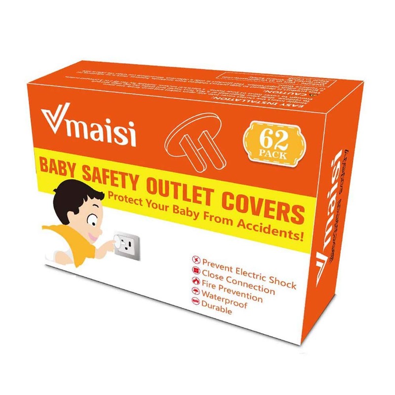 Vmaisi 62 Pieces Outlet Covers ChildProof Plug Protector - Baby