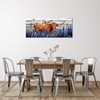 Conipit Longhorn Cattle Wall Art Bluebonnet Pictures Western Canvas Art,