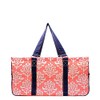 Damask Floral All Purpose Large Utility Bag Collapsible Wire Frame