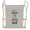 Ambesonne I Love You Drawstring Backpack, Minimalist Styled, Sackpack Bag