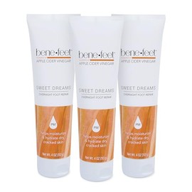 Benefeet Sweet Dreams Overnight Foot Repair - Crema de noche para desintoxicar, hidratar y suavizar la piel seca y agrietada, con vinagre de sidra de 
