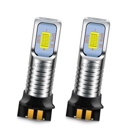 Ruiandsion PW24W PWY24W LED Bulb Daytime Running Lights White Super Bright 12181NA 12174 12182 LED Bulb 3570 2SMD Chips Replacement for Turn Signal Lights DRL (Pack of 2)