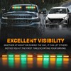 XRIDONSEN 2x 17 inch Amber Green Emergency Lights for Trucks