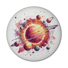 Solar System Planets Magnet Round Magnet for Astronomy Fans Stars Galaxy Discover Space Orbit Wonders Einstein Newton Love It