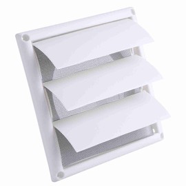 Wall Air Vent, 1PC Plastic Air Vent with Net New Grille Cover 3 Flaps Wall Duct Ventilation Grill for Covering Ceiling, Heating Vents (20 * 20CM)