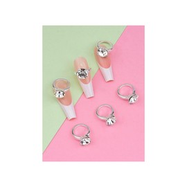 Trekko Nail Parts, Ring, Set of 3, Gel Nail Parts, Large