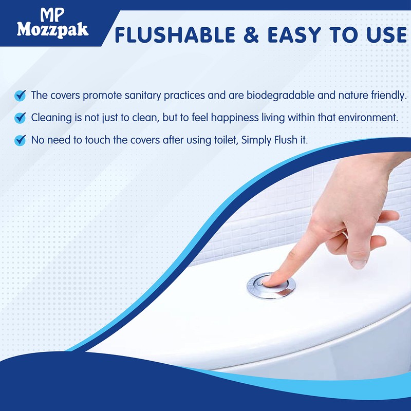 MP MOZZPAK Toilet Seat Covers Disposable (100 Pcs) - XL