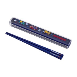 Miki House Chopstick Set, Boys, Girls, Kids, Children, Kindergarten, Nursery, Slide Type, Dishwasher Safe, Made in Japan 15-4112-381, Navy Blue