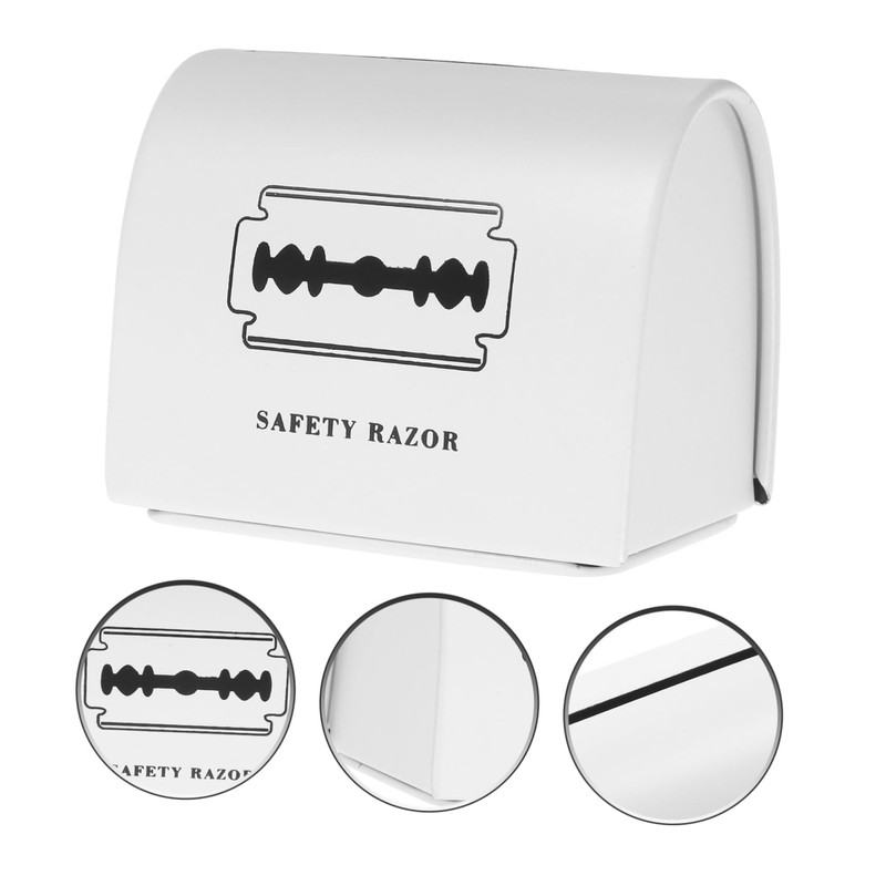 Mikinona Shaving Blade Disposal Case Printed Barbershop Blade Disposal Container