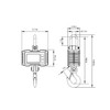 Klau 1000 kg 2000 lb Hanging Scale Digital Industrial Heavy