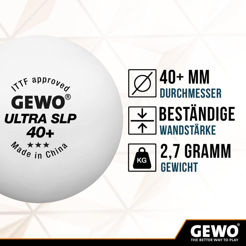 Gewo Ultra SLP 6 Piece Ball without Seam/Maximum Roundness Table