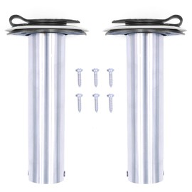2X ZONADA Heavy Duty Stainless Steel 316 Fishing Rod Holders, Marine Grade, Flush Mount Fishing Rod Pole Holders, 90 Degree