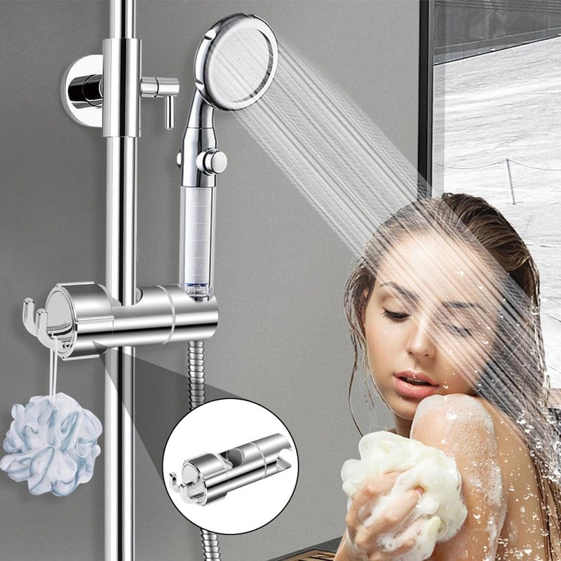 Bestgle Shower Head Holder 16-27mm Mounting Slider Bar Adjustable 360