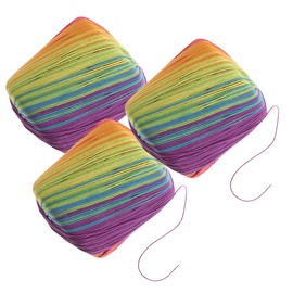Tofficu Crafts Crochet Yarn Pack Hand Dyed Lace Thread for Home Knitting Professional Projects