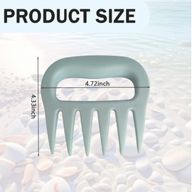 2PCS Sand Scoop with Shovel Sand,Flea Rake with Beach Mesh Bag,Shark Teeth Digger for Sand&Beach,Plastic Beach Digging Tools for Picking Up Shells