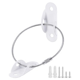 QUARKZMAN Furniture Anchors (Pack of 10), Anti-Tilt Furniture Anchors for Attaching Alloy Wall Anchors, Wide Version for Cabinets, Bed Shelf, Furniture Fixings to the Wall, White