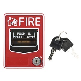 Sxhlseller Fire Alarm Manual Train Station with Double Action Fire Alarm Call Point Sound and Light Alarm with Button Lock for Home Office Hotel Restaurant