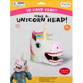 Fiesta Crafts T-3019 Make a 3d Unicorn Mask Card Craft Children's Accessories, Various