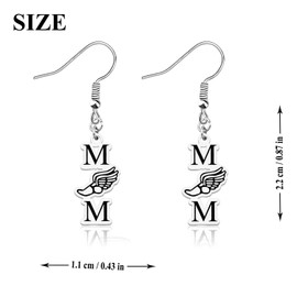 OKEYCH Track and Field Lover Gift Track Mom Earrings Running Runner Jewelry Cross Country Gift (Track Mom E)