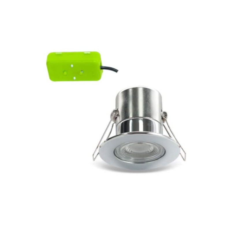 Luceco F-Eco GU10 Standard Fixed Dimmable Downlight, 5 Watts, 3000K