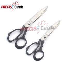 PRECISE CANADA 8" & 10" S/Steel Tailoring Scissors Dressmaking Fabric Shears Upholstery Black