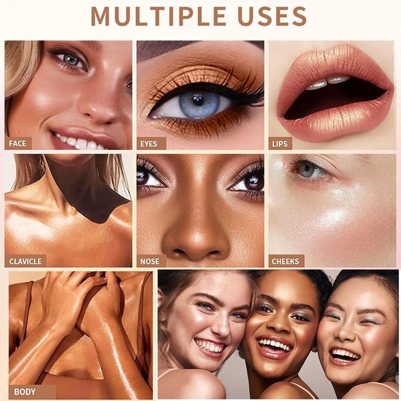 Liquid Highlighter - Contour Face Highlighter Stick/Shimmer Cream Highlighter Makeup,