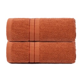 Brentfords Bathroom Towels Burnt Orange, Ultra Soft Feel Hand Towels 100% Cotton Highly Absorbent Hand Towels for Kitchen First Home Essentials Towel Pack, 2 Piece