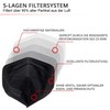 FFP2 Mask Respirator Mask without Valve Pack of 10 Black.