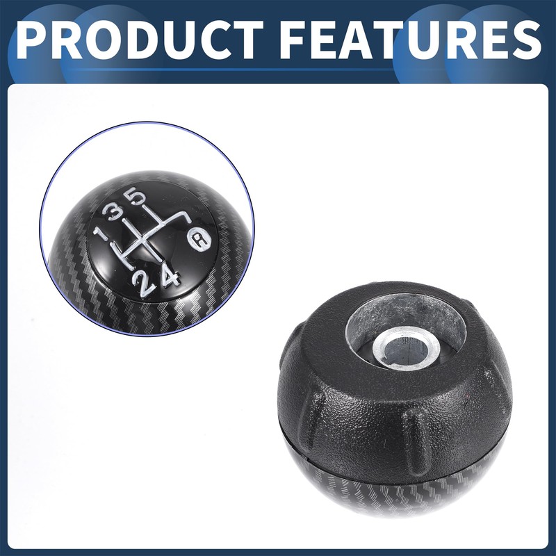 INFINAUTO 5 Speed Gear Shift Knob for Fiat 500 500C