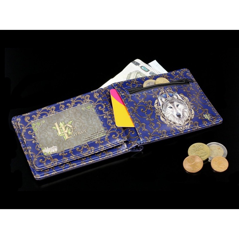 Men's Gothic Wallet with Wolf Motif - Wild One -