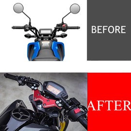 3D Aluminum Motorcycle Adjustable Handlebar Risers Clip-On Handle Bar Kit Sport For GROM MSX125 2013-2025 CT125 TRAIL 125 Hunter Cab Hunter Cub 2020-2025 (Silver)