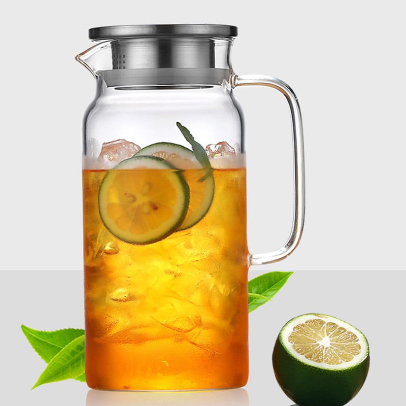Teapot Glass Tea Maker Large Capacity Heat Resistant Juice Bottles