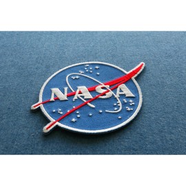 NASA Logo Patch - 3.5x3 inch - Embroidered Iron on Patch