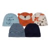 Paquete De 5 Gorras Unisex Para Bebé, Azul Zorro, 0-6