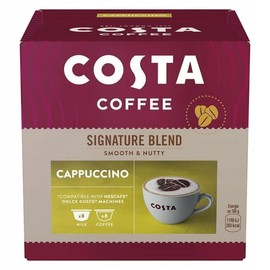 Coffee Capsules Costa Coffee Signature Blend, Dolce Gusto Compatible (CAPPUCCINO 16 Capsules)