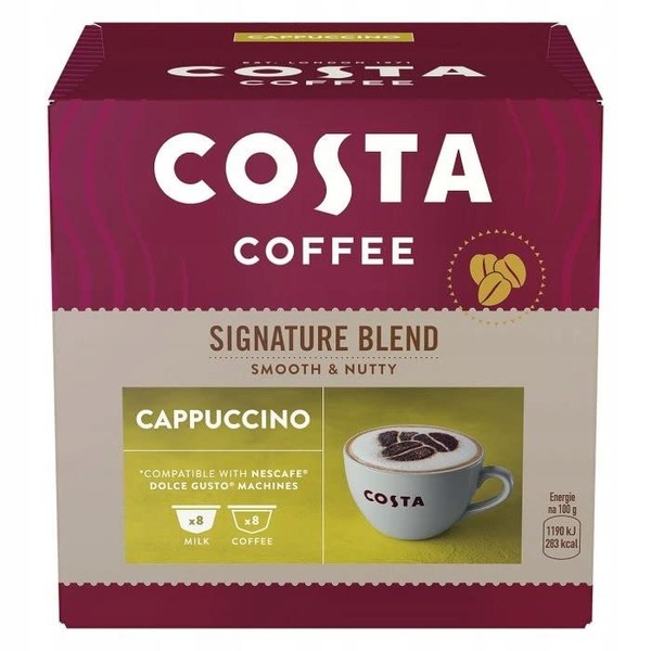 Coffee Capsules Costa Coffee Signature Blend, Dolce Gusto Compatible (CAPPUCCINO