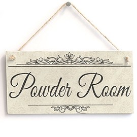 Powder Room - Handmade Shabby Chic Wooden Sign/Plaque