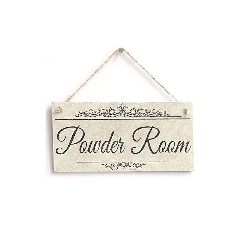 Powder Room - Handmade Shabby Chic Wooden Sign/Plaque