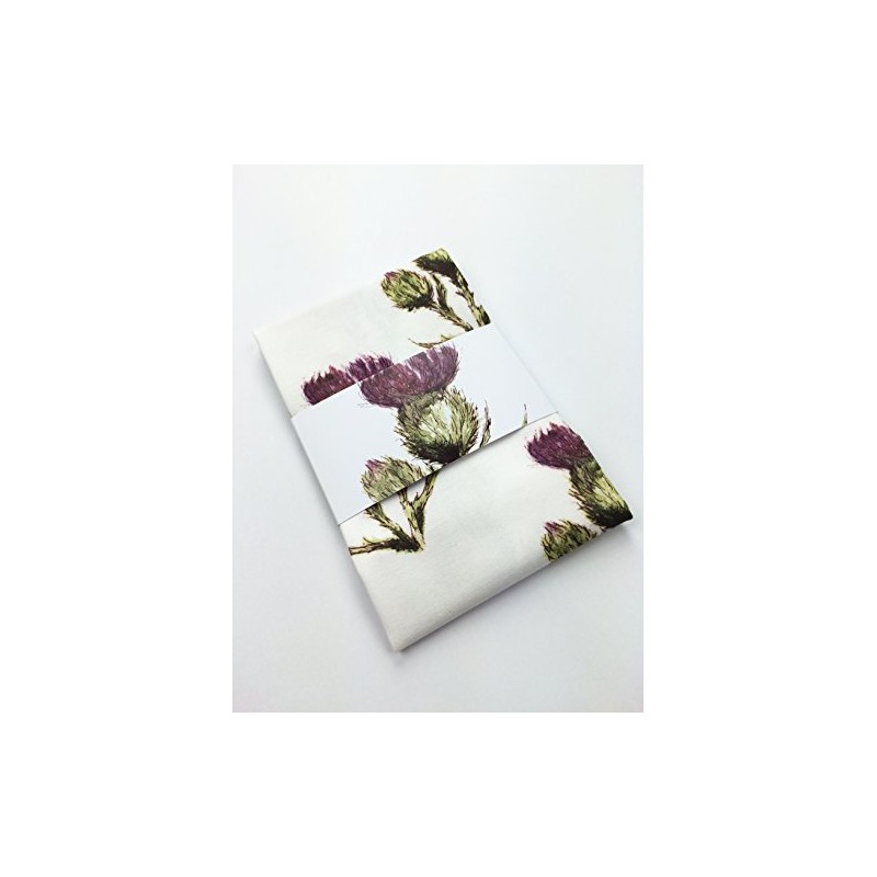 Flower of Scotland Pattern Tea Towel in a Scottish Thistle