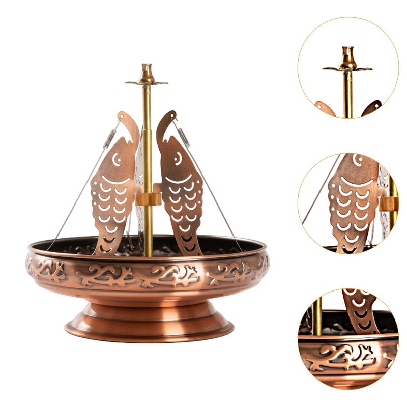 B Baosity Incense Base Spiral Coils Incense Holder Easy to