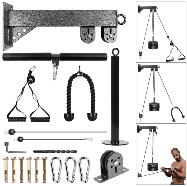 HUCOVIN LAT Pulldown Attachments Pulley System Gym Tricep Rope Pull