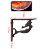 BRASSTAR Rustic Cast Iron Nautical Mermaid Shelf Brackets Wrought Iron