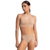 Capezio Women's Seamless Clear Back Bra With Transition Straps, Nude,