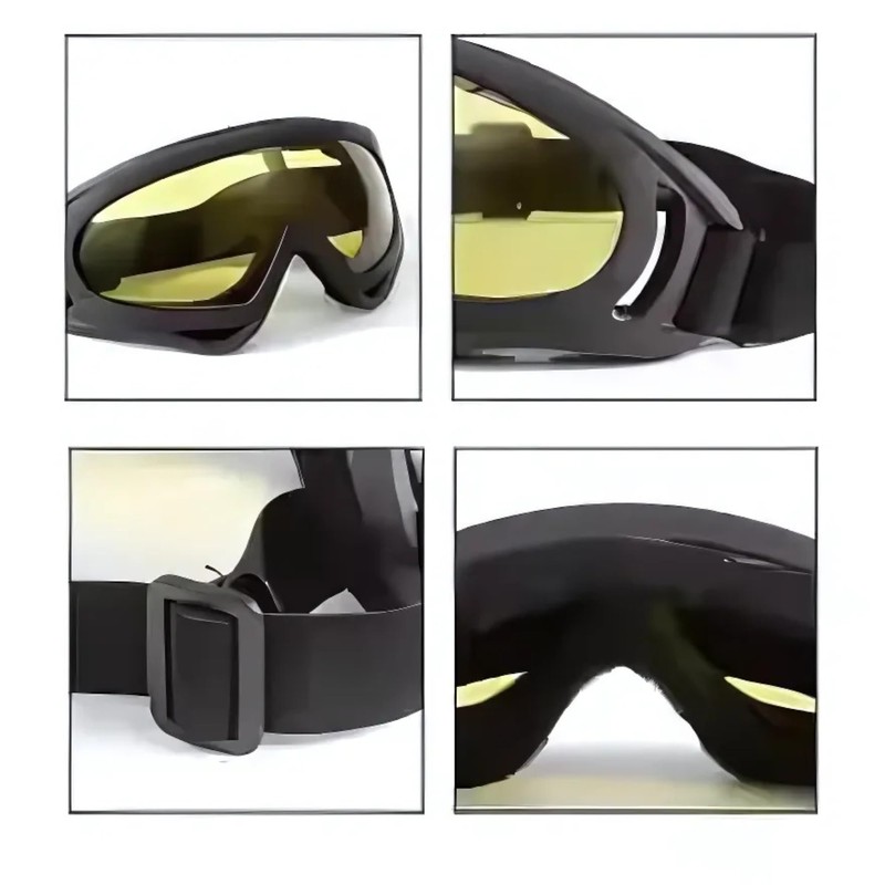 Omana Safety Goggles, Single frame with 5 lenses, Windproof Dustproof