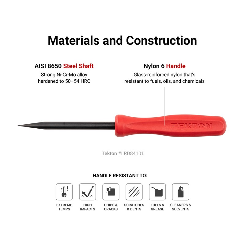 TEKTON 1/4 Inch x 6-1/2 Inch Straight Mini Pry Bar